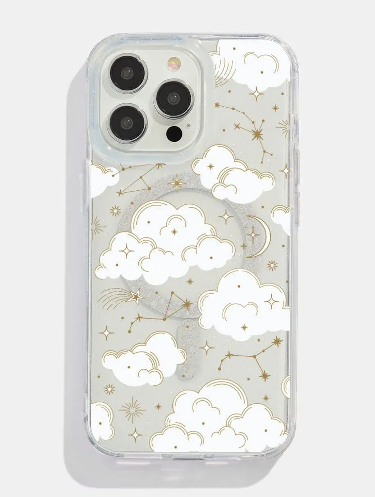 Celestial Cloud Glitter MagSafe iPhone Case Smooth Shape daily protection