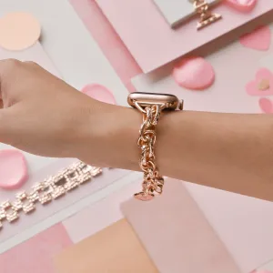 Luxury Finish Universal Design Chain Bracelet Apple Watch Strap - Rose Gold