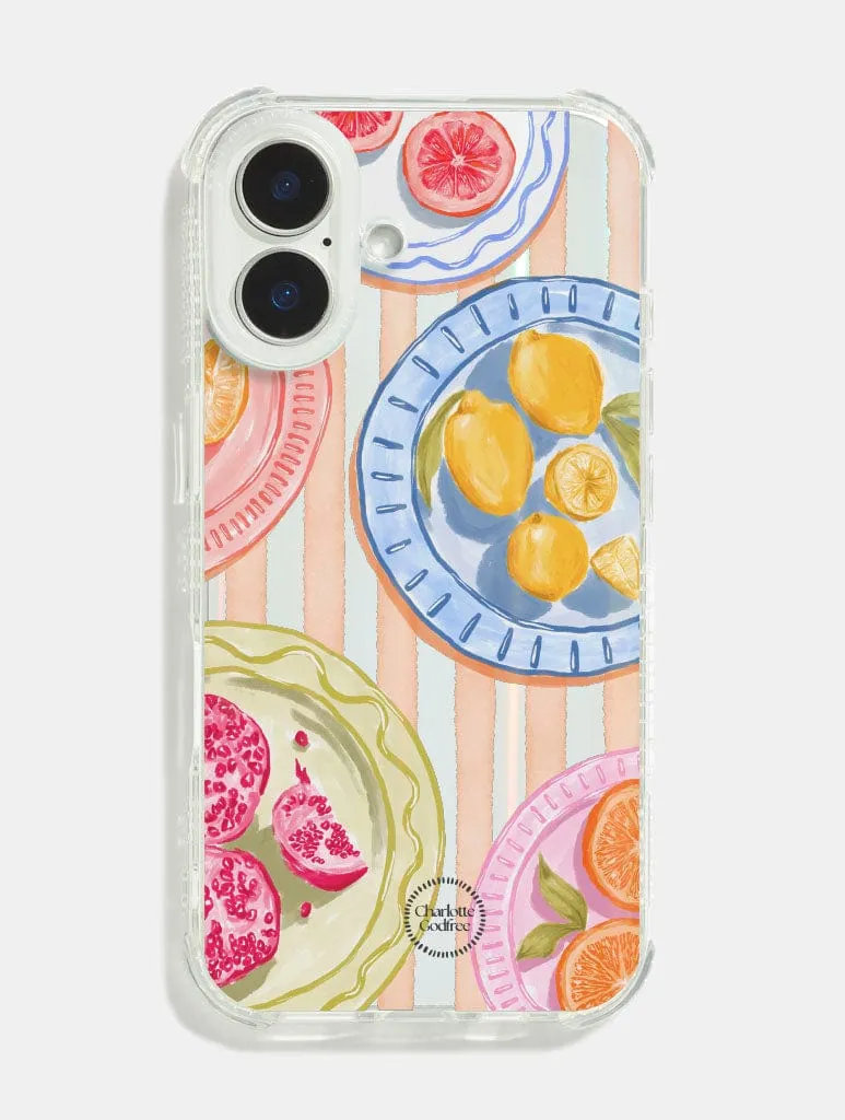 Clear Finish Minimal Form Charlotte Godfree x Skinnydip Citrus Fruit Shock iPhone Case