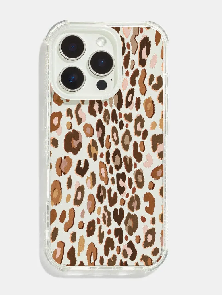 Scratch Resistant Hybrid Edge Finish Cheetah Print Shock iPhone Case