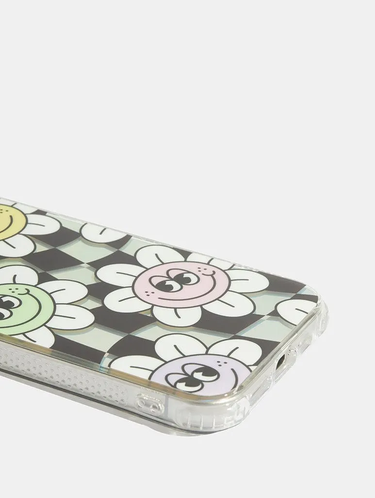 Matte Protection Chill Daisy Check Shock iPhone Case