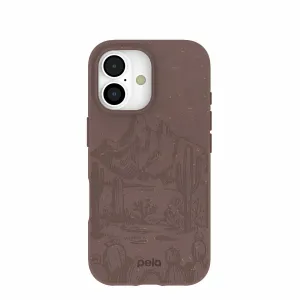 Chocolate Brown Desert Run iPhone 17 Case Eco Friendly Classic Style