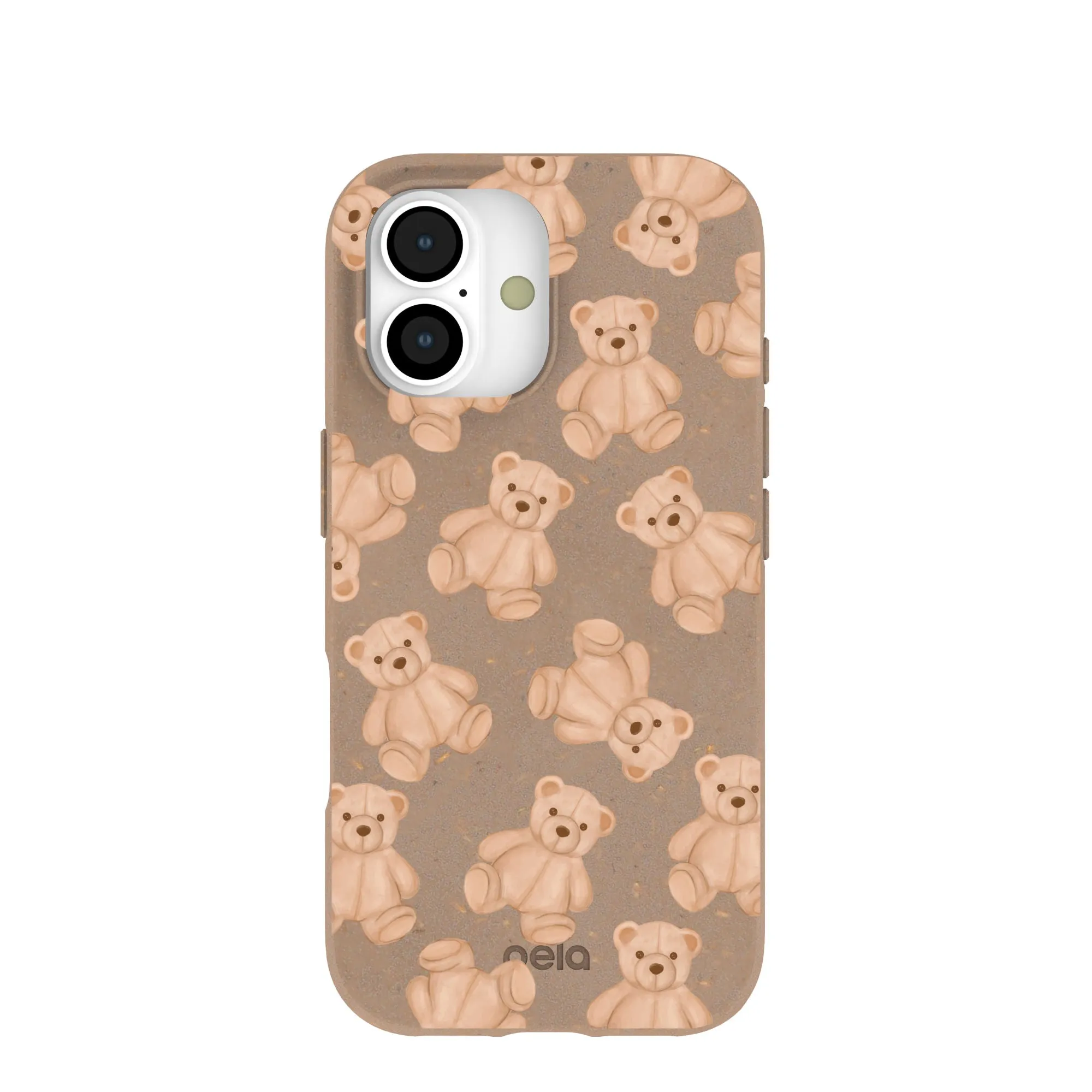 Chocolate Brown Teddy Love iPhone 17 Case Clear Finish