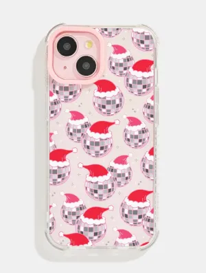 Wireless Charging Compatible Shockproof Corners Christmas Disco Santa Hats Shock iPhone Case