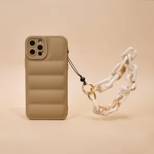 Chunky Chain Phone Strap - Nude Gym Lanyard Mobile Hands Free