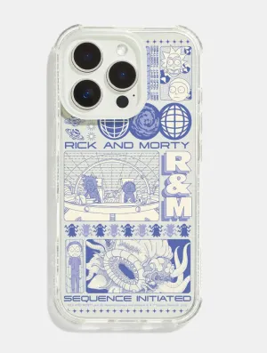 Classic Look Matte Pattern Rick And Morty x Skinnydip Poster Shock iPhone Case