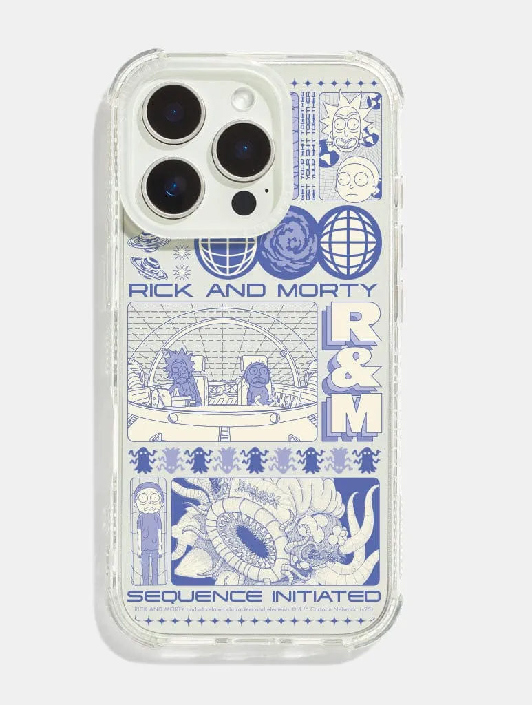 Classic Look Matte Pattern Rick And Morty x Skinnydip Poster Shock iPhone Case