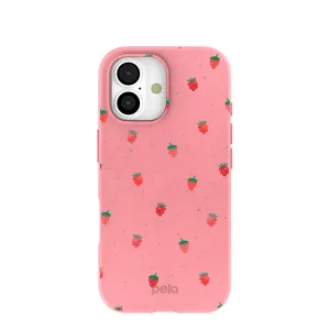 Bubblegum Pink Summer Berries iPhone 17 Case Classic Touch Sleek Surface