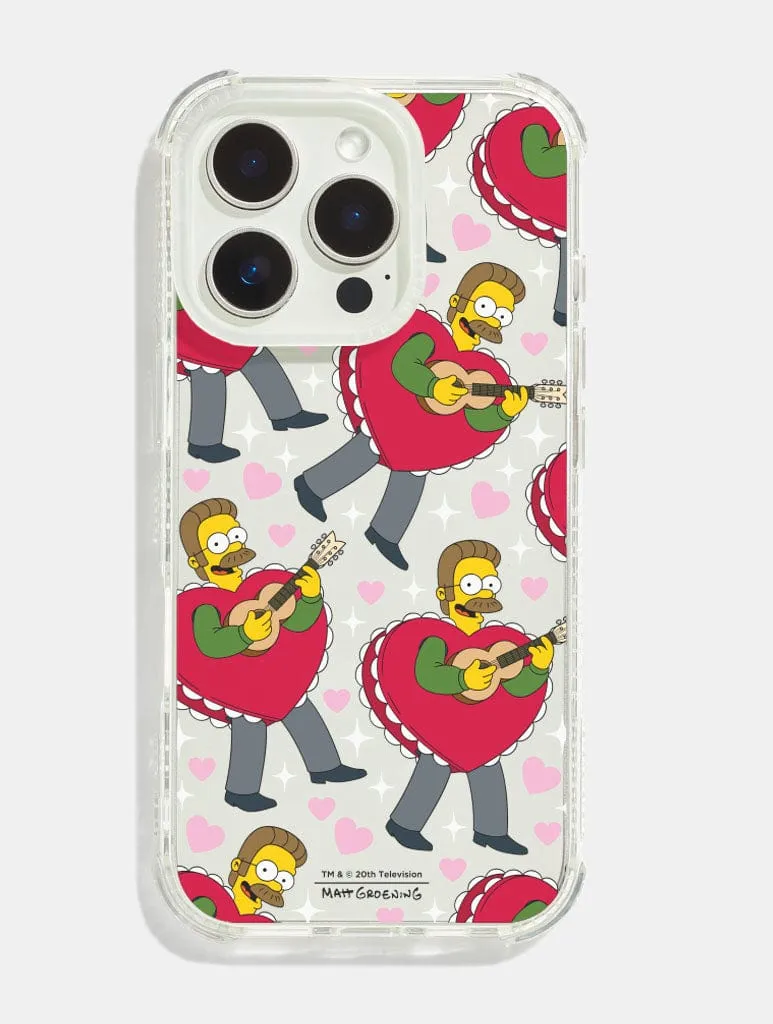 Matte Texture Design The Simpsons Ned Flanders Shock iPhone Case