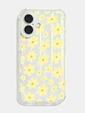 Durable Layer Enhanced Comfort Warped Yellow Flowers Shock iPhone Case