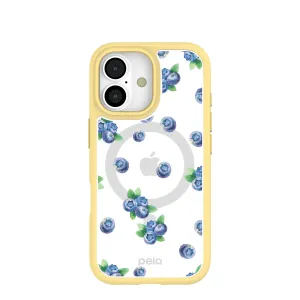 Clear Blueberry Pop iPhone 17 Case With Sunbeam Ridge (MagSafe included) Sleek Edge Design Vivid Detail Texture