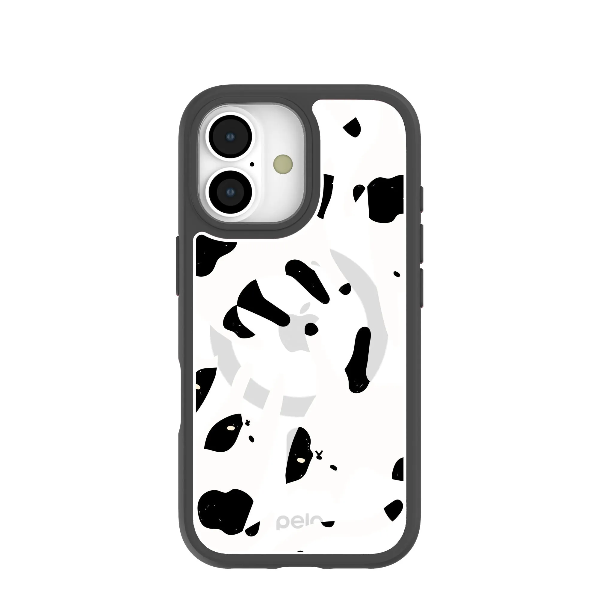 Clear Cat Cow iPhone 17 Case With Noir Ridge (MagSafe included) Luxury Edge Texture Premium Texture