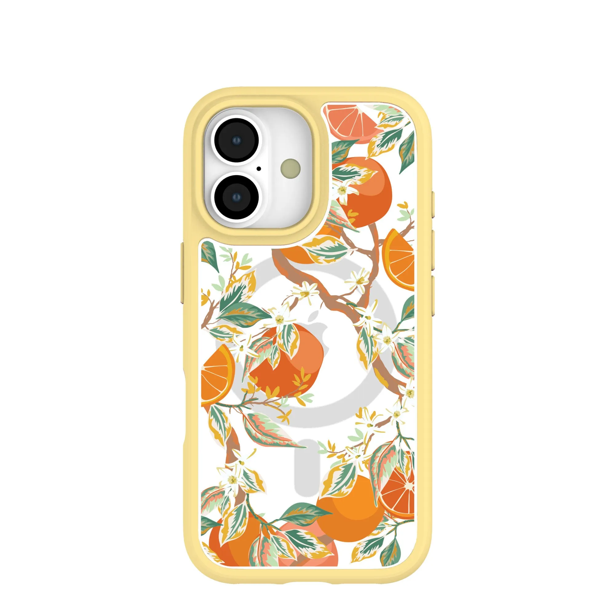 Clear Citrus Blooms iPhone 17 Case With Sunbeam Ridge (MagSafe included) Lightweight accessory Soft Finish Texture