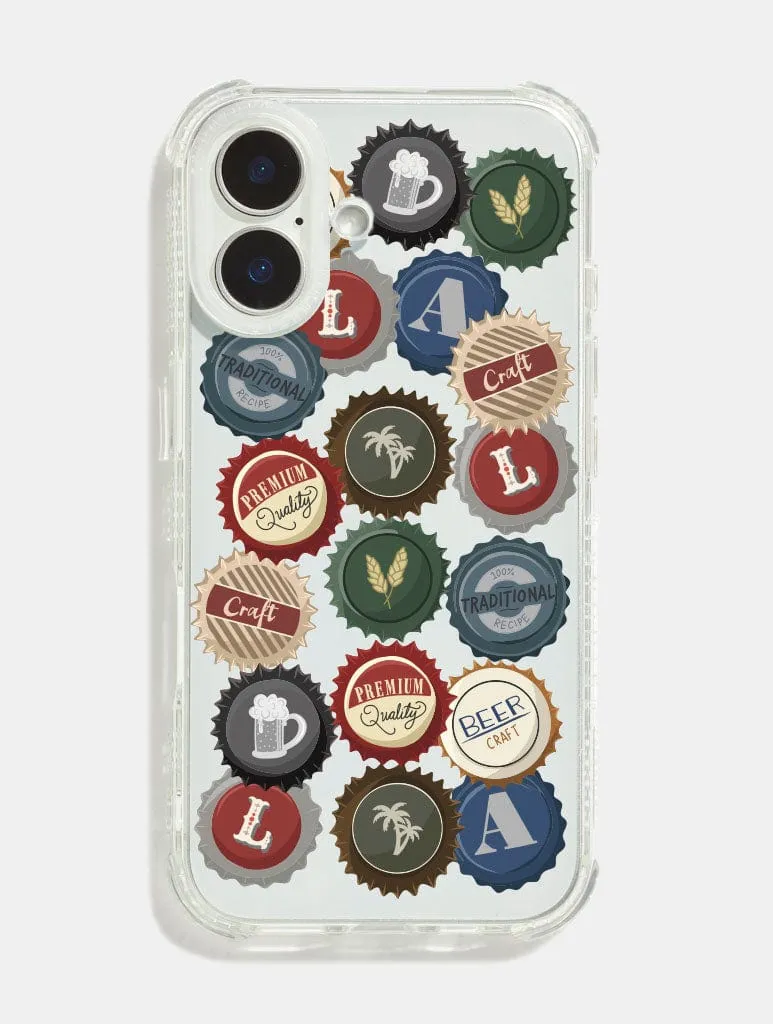 Protective Edge Hybrid Texture Bottle Caps Shock iPhone Case