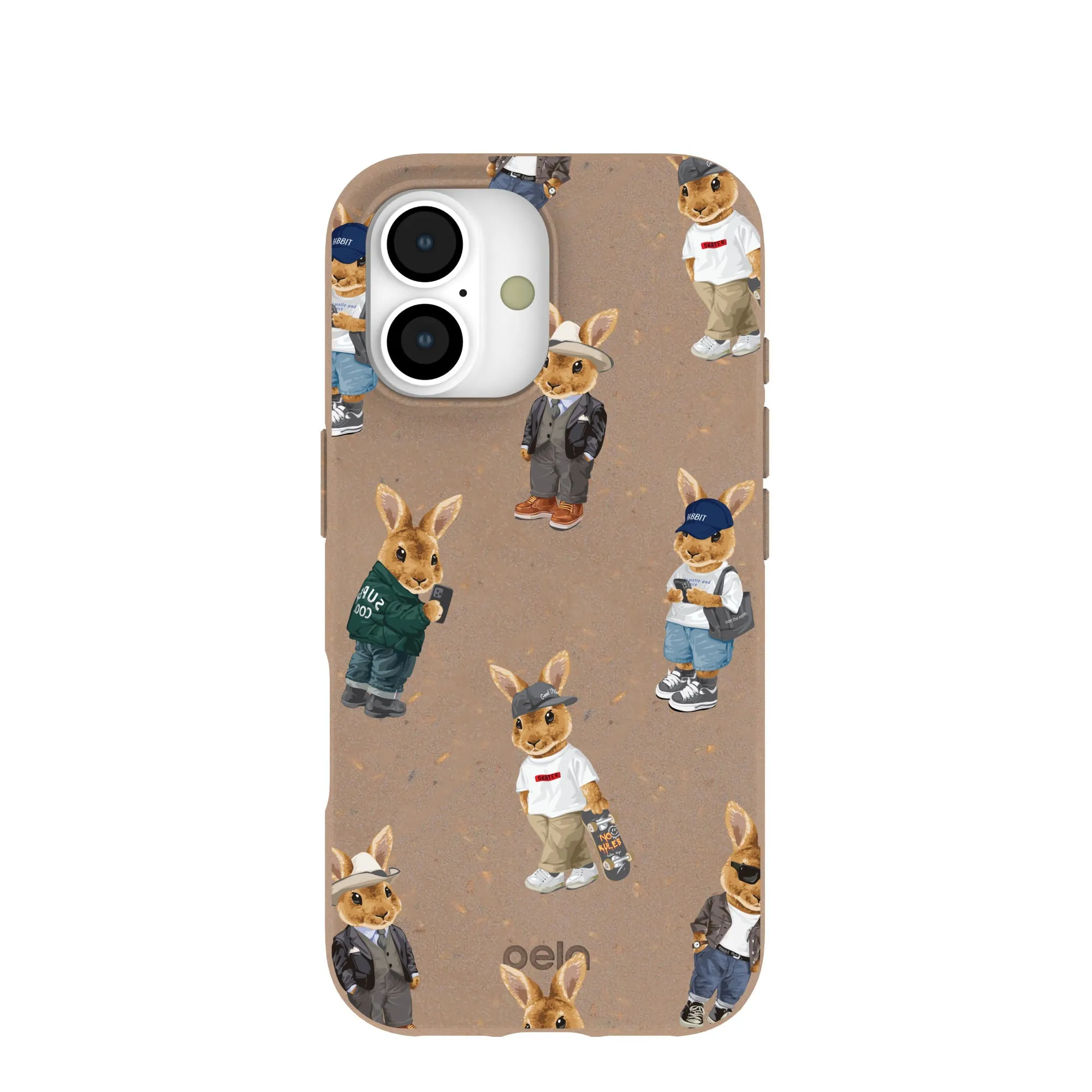 Chocolate Brown Rabbit Friends iPhone 17 Case Strong Frame