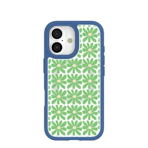 Handy Use Clear Flower Child iPhone 17 Case With True Blue Ridge (MagSafe included)