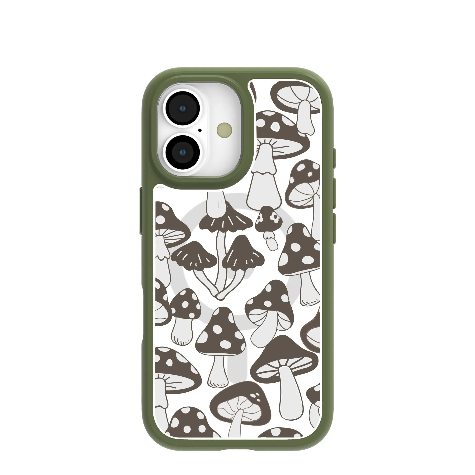 Unisex Design Clear Fungi Fuel iPhone 17 Case With Forest Floor Ridge (MagSafe included)