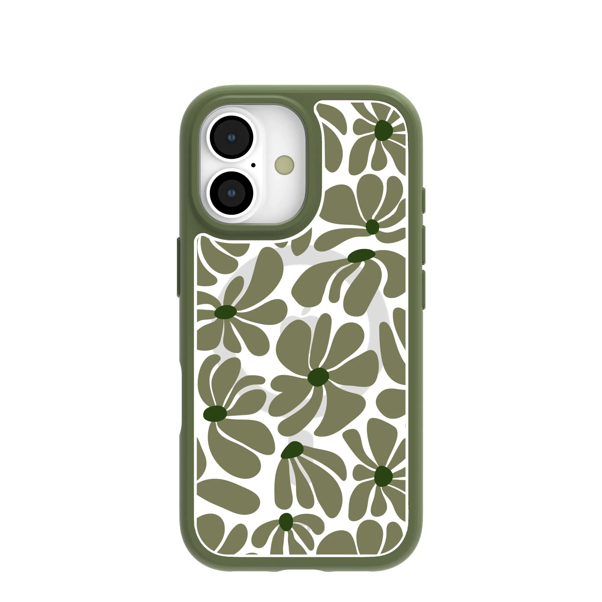 Creative Pattern Minimal Feature Clear Funky Flora iPhone 17 Case With Forest Floor Ridge (MagSafe included)