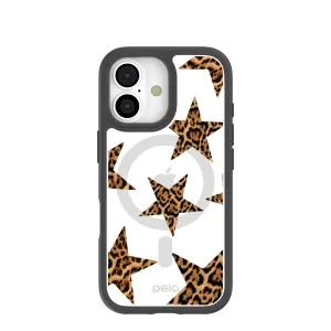 Flexible Grip Texture Clear Jaguar Stars iPhone 17 Case With Noir Ridge (MagSafe included)