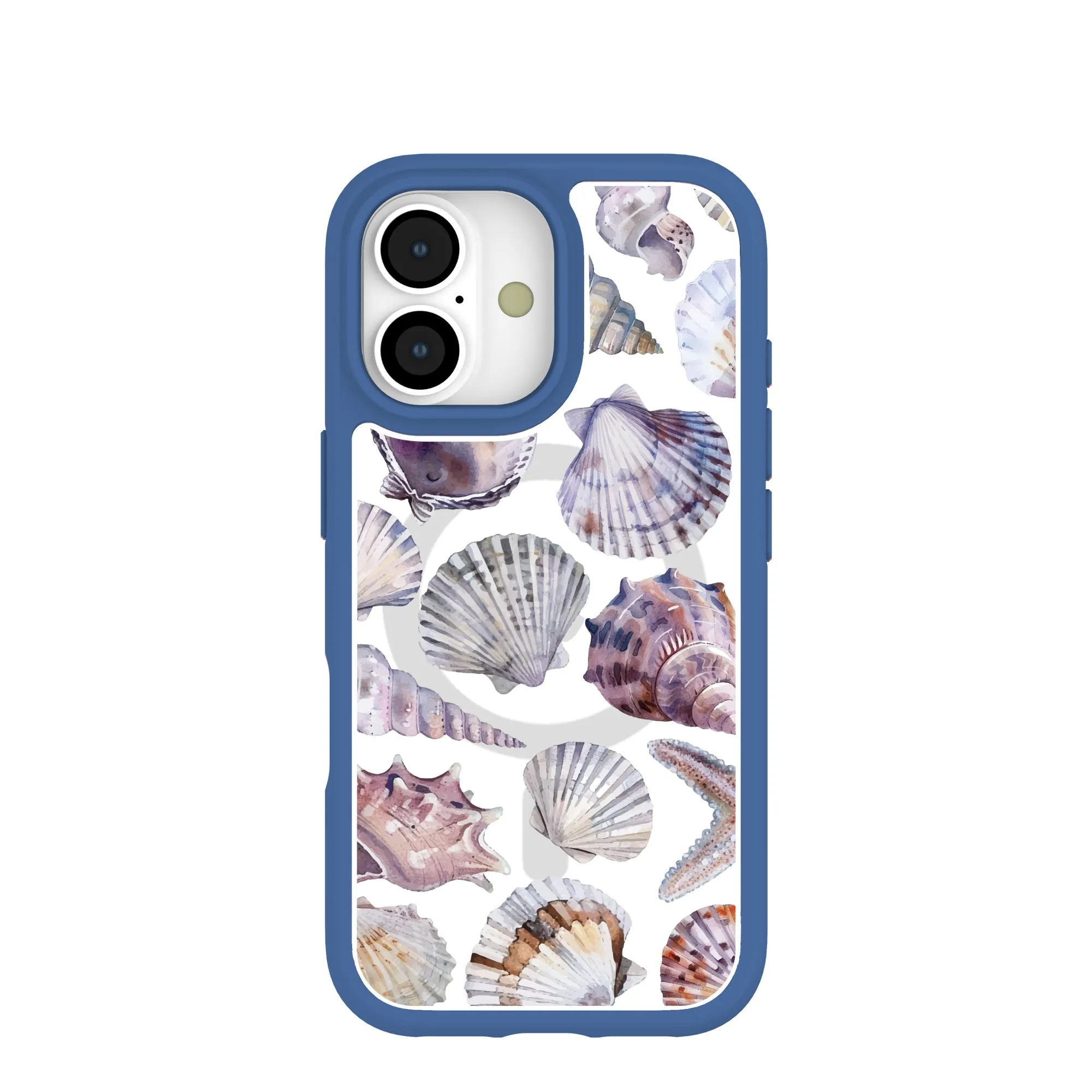 Refined Finish Daily Carry Clear Oceana Whorl iPhone 17 Case With True Blue Ridge (MagSafe included)