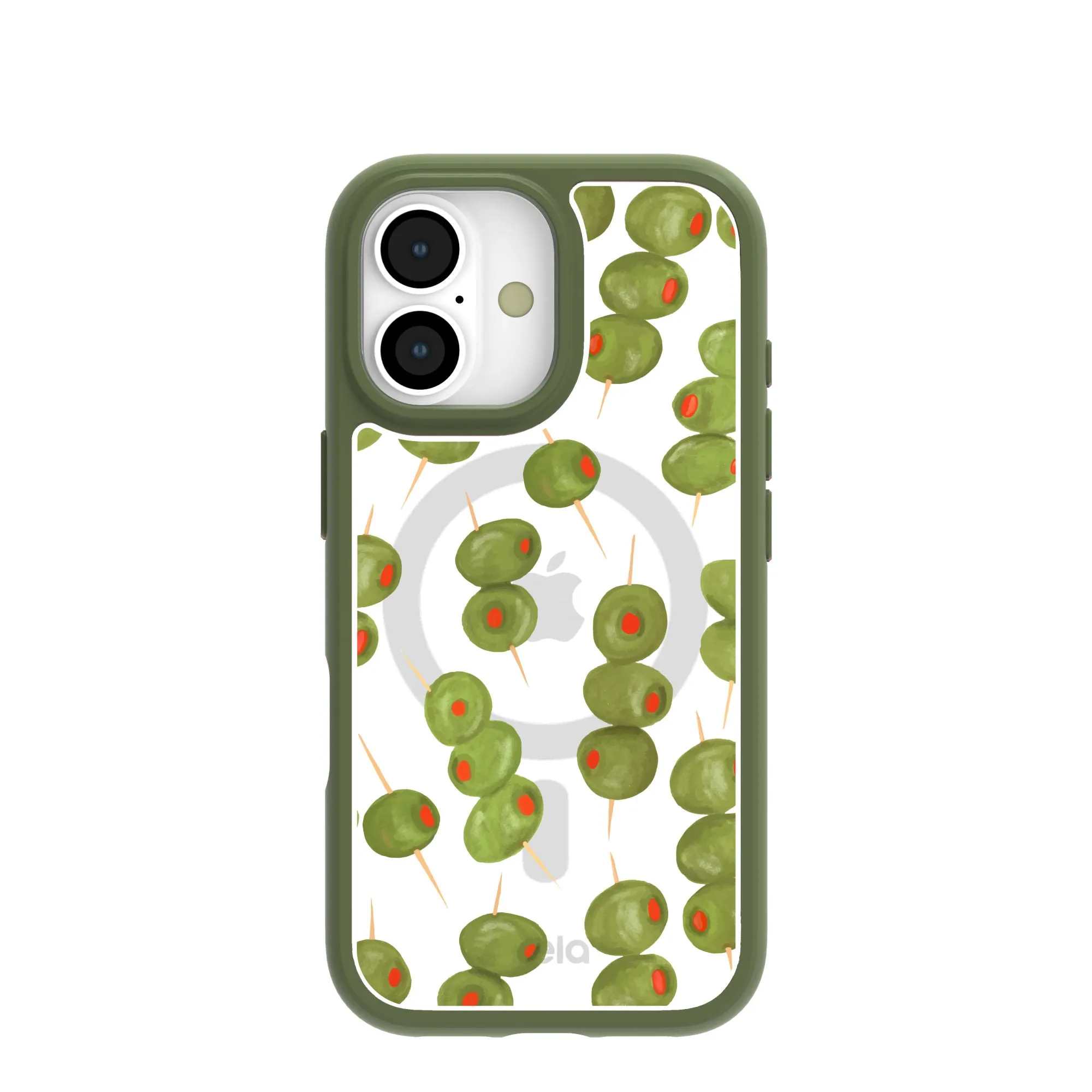 Clear Olive Hour iPhone 17 Case With Forest Floor Ridge (MagSafe included) Everyday Protection Portable Fit