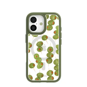 Clear Olive Hour iPhone 17 Case With Forest Floor Ridge (MagSafe included) Everyday Protection Portable Fit
