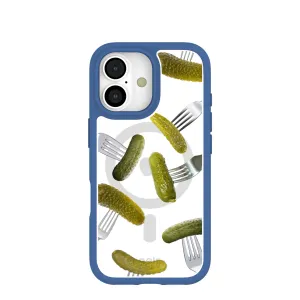 Clear Pickle Party iPhone 17 Case With True Blue Ridge (MagSafe included) Student Friendly Wireless charging
