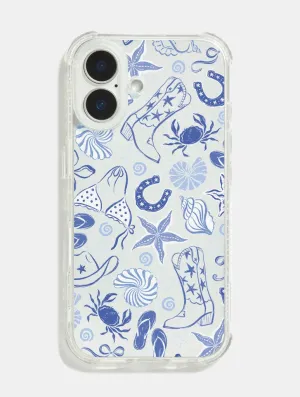 Modern Build Pocket Friendly Coastal Cowgirl Shock iPhone Case
