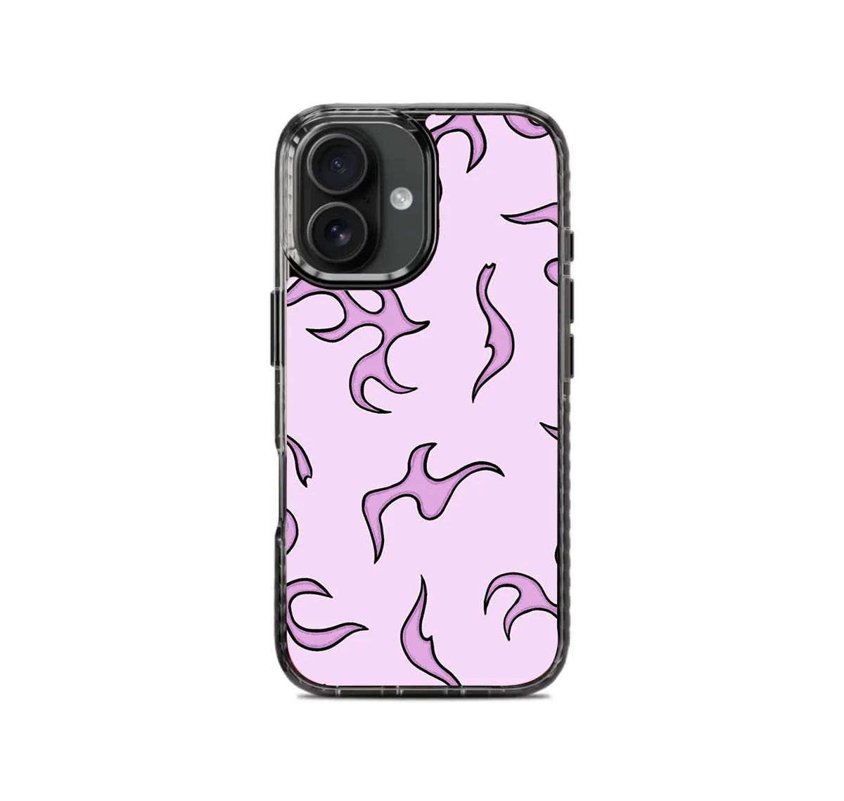 Soft Surface Pink Flames Pattern Stride 2.0 Phone Case Cover