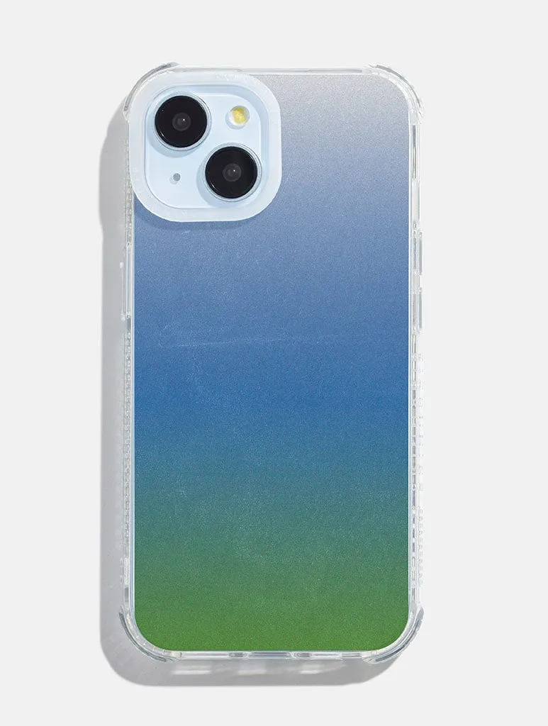 Blue & Green Ombre Shock iPhone Case Matte Build