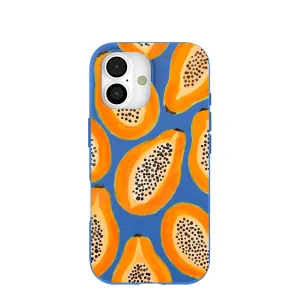 Protective Material Electric Blue Juicy Papayas iPhone 17 Case