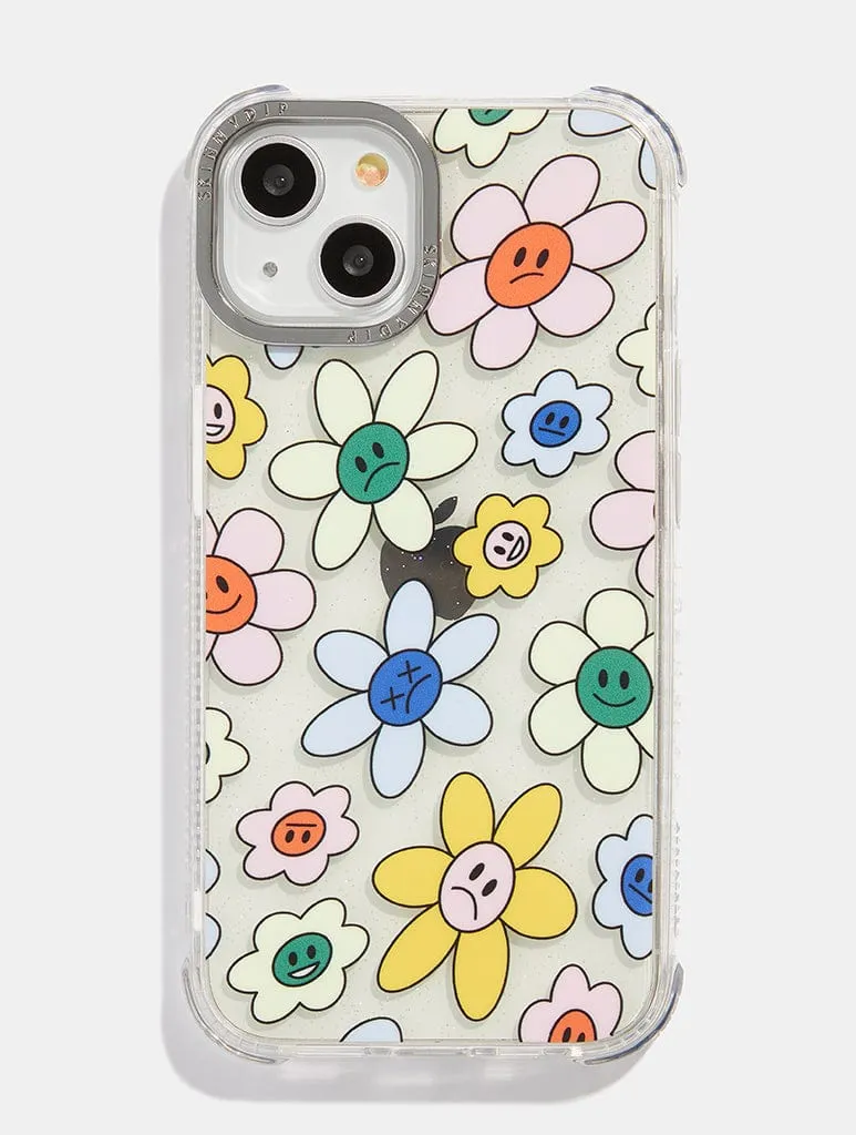 Scratch Barrier Moody Flowers Shock iPhone Case