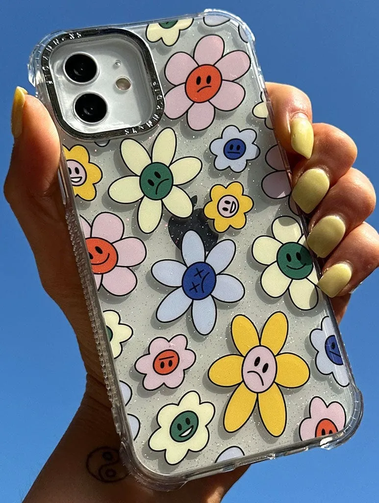 Stylish Edge Daily Grip Moody Flowers Shock iPhone Case