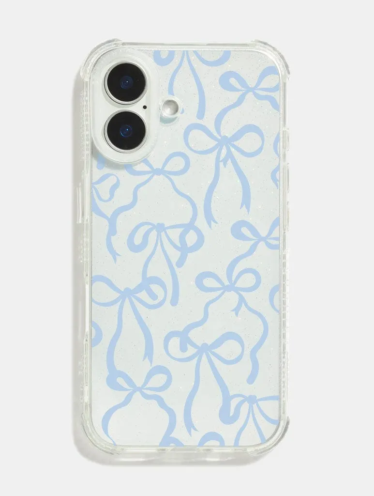 Baby Blue Bows Shock iPhone Case Durable structure