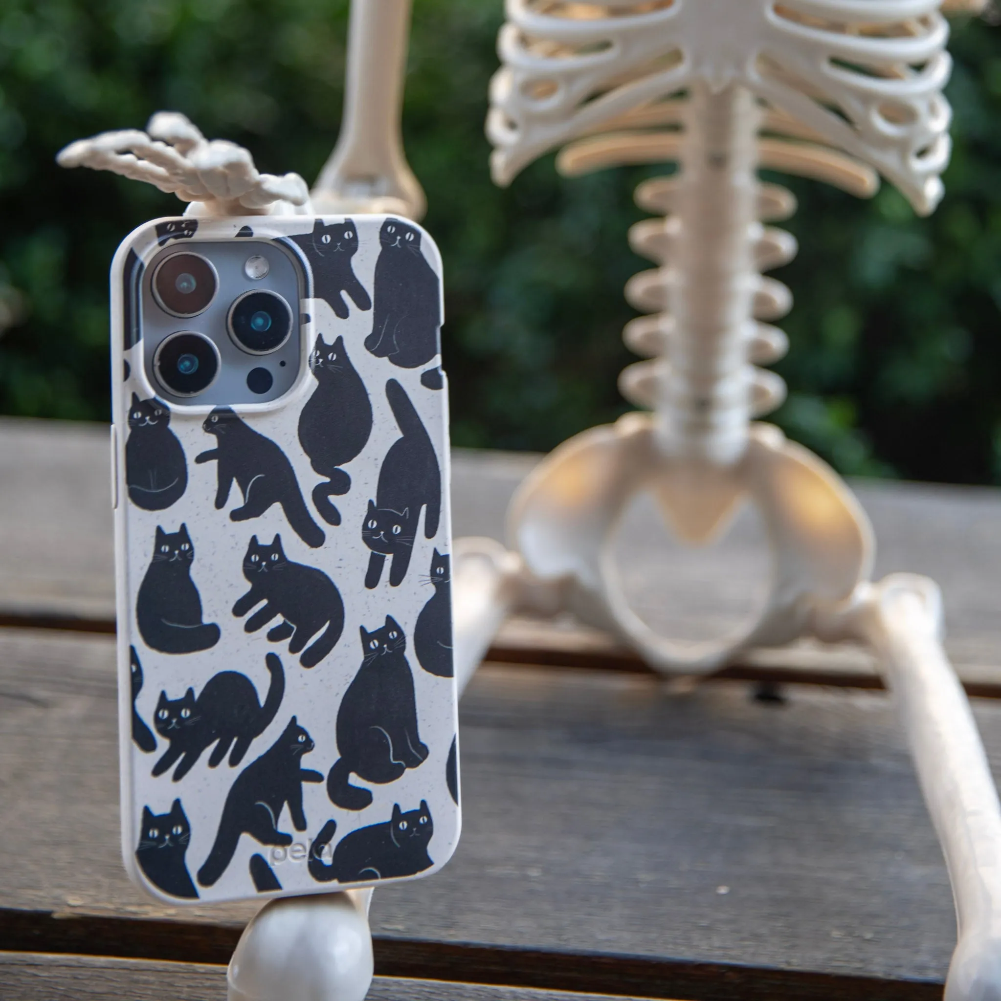 Simple Style Durable Surface London Fog Night Meowers iPhone 17 Case