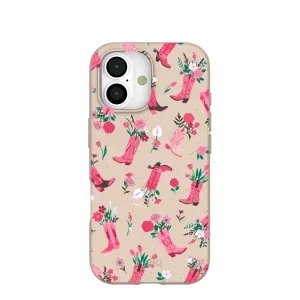 Clean Texture Seashell Boots N Flowers iPhone 17 Case