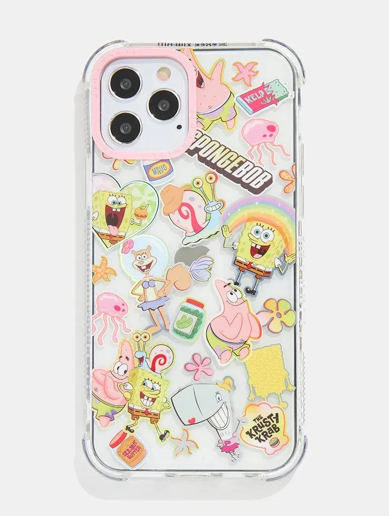 SpongeBob x Skinnydip Sticker Shock iPhone Case Anti Slip Durable Pattern Texture