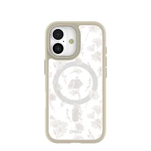 Vivid Finish Clear Vanilla Flora iPhone 17 Case With London Fog Ridge (MagSafe included)