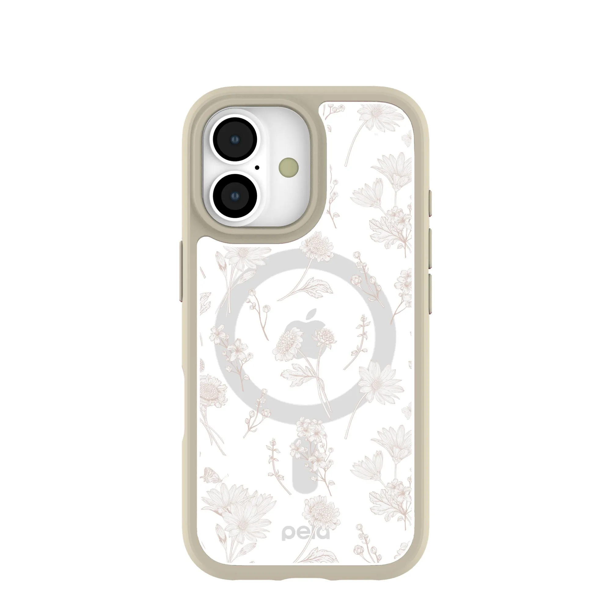 Vivid Finish Clear Vanilla Flora iPhone 17 Case With London Fog Ridge (MagSafe included)