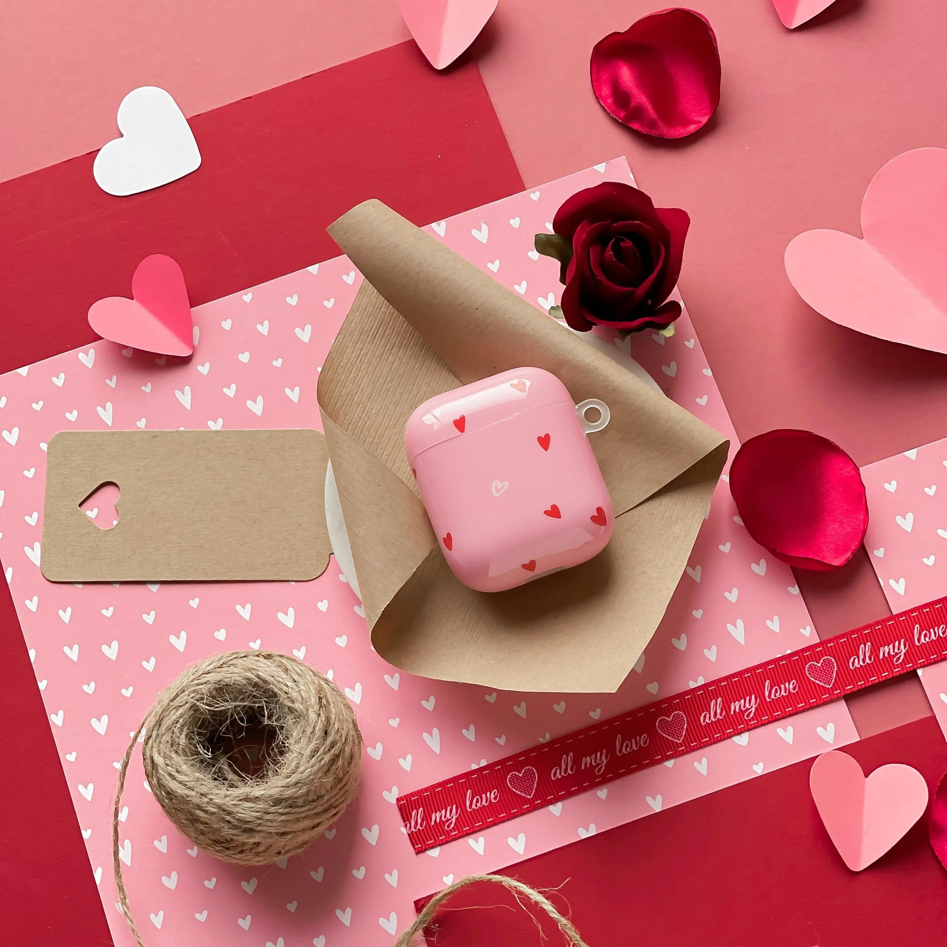 durable silicone guard Airpods Case - Cute Hearts