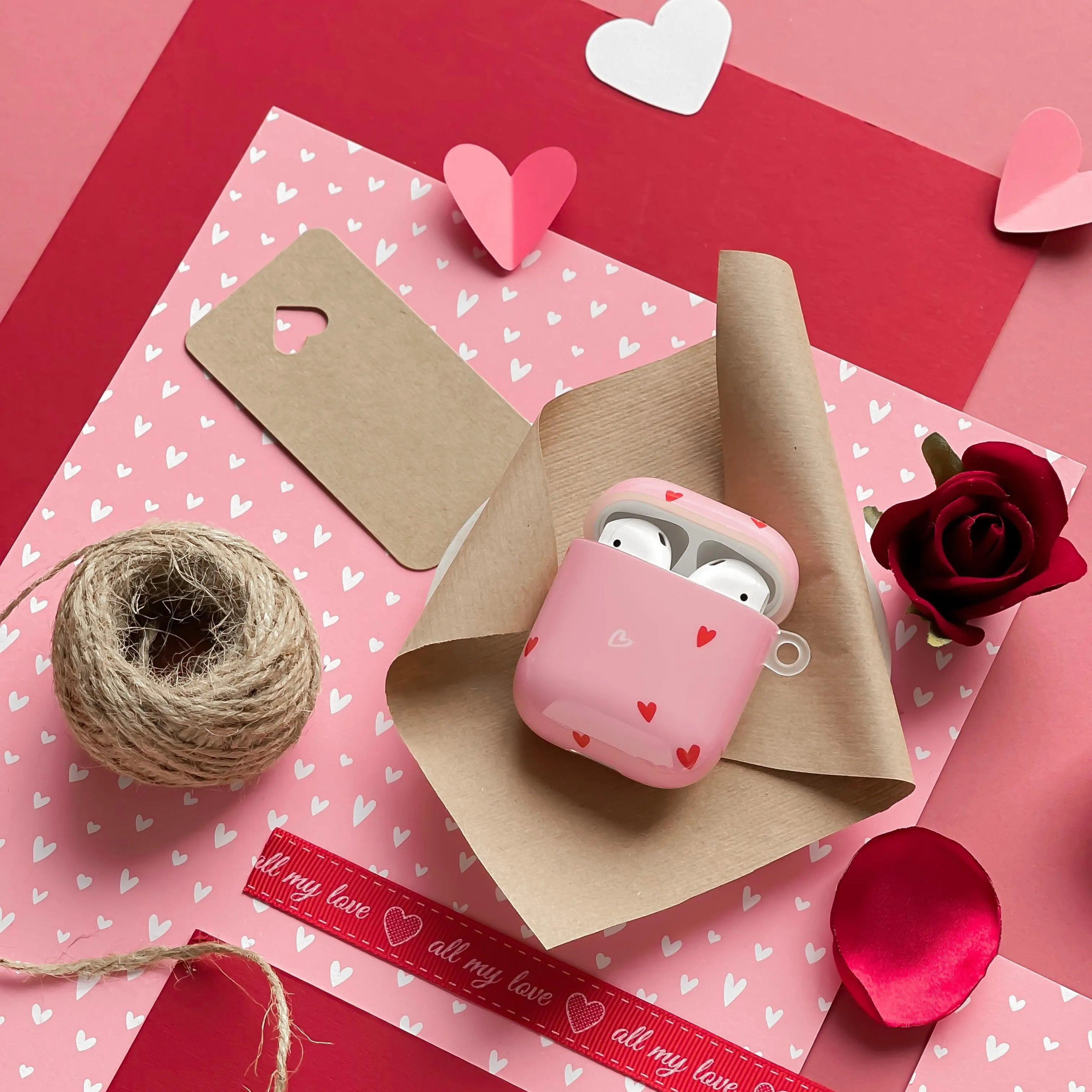 Slim Form Design Airpods Case - Cute Hearts