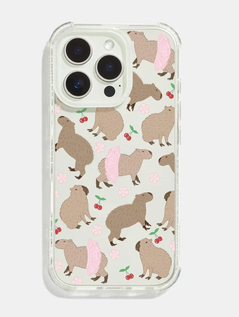 Polished Finish Texture Sleek Detail Katie Foylan x Skinnydip Capybara Shock iPhone Case