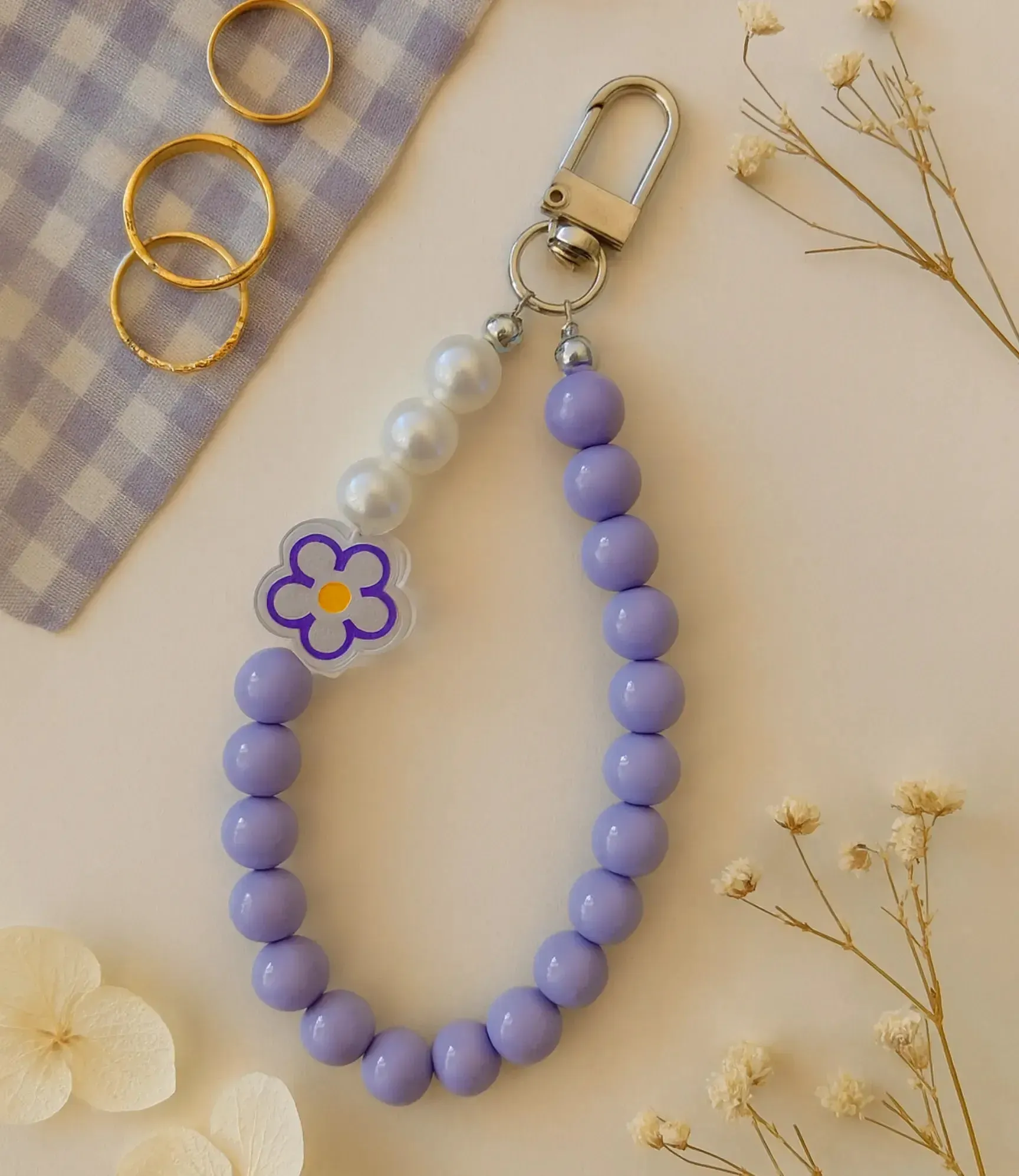 Work Gear Huawei Purple Flower Phone Charm