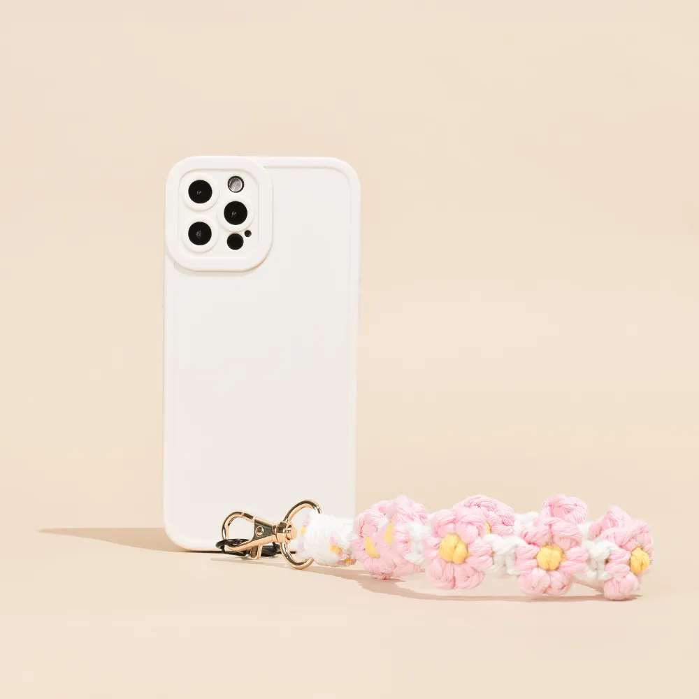 Phone Strap Crochet Flower Phone Strap Bundle - Pink Daisy