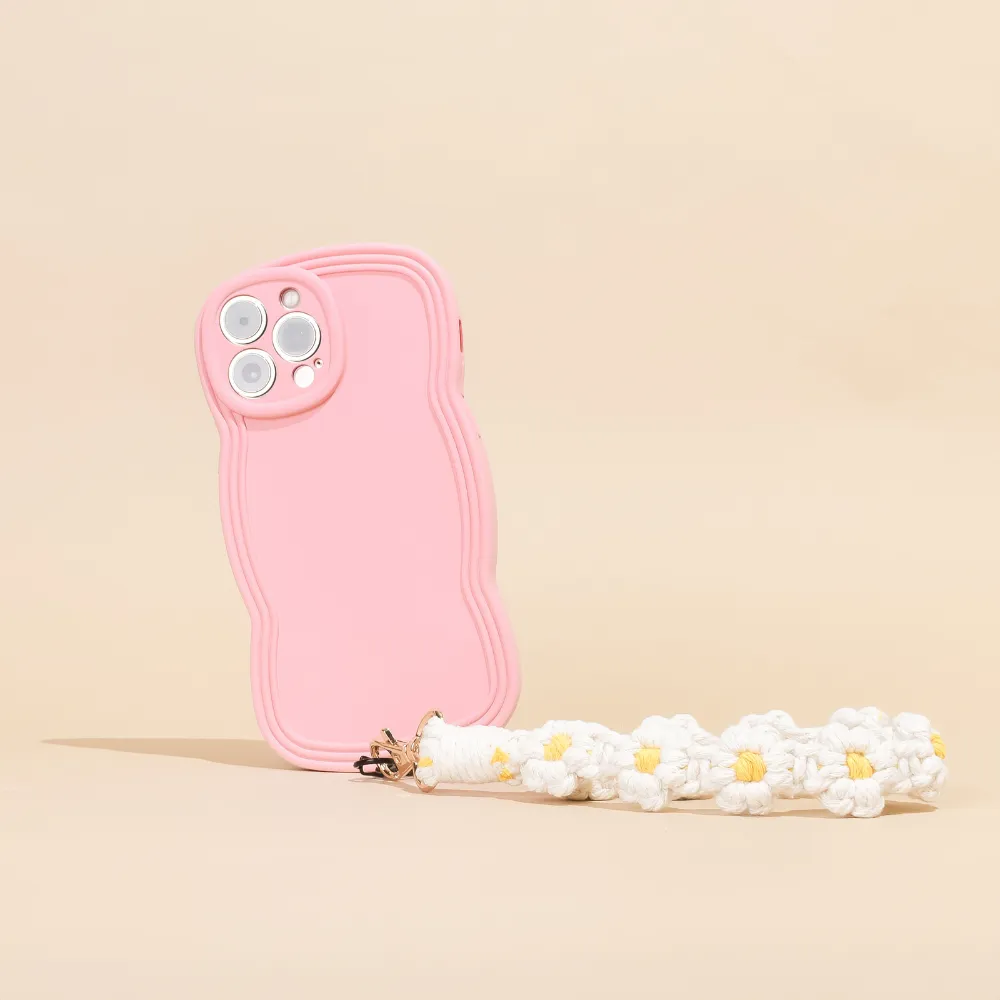 Crochet Flower Phone Strap Bundle - White Daisy Branded Strap