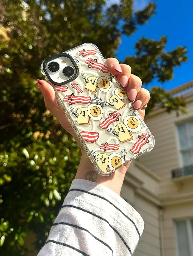 Sleepinwell Studio x Skinnydip Breakfast Time Shock iPhone Case Matte Texture Finish