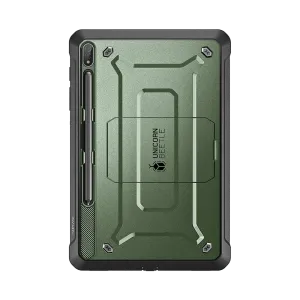 textured grip cover foldable smart shell Galaxy Tab S8 Ultra (2022) Unicorn Beetle Pro Rugged Case-Dark Green