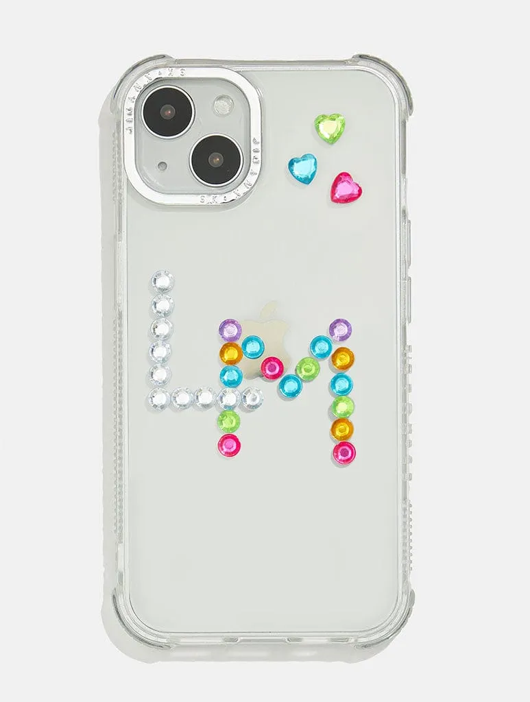 Customisable Gem Sticker Shock iPhone Case Luxury Style Vibrant Colors