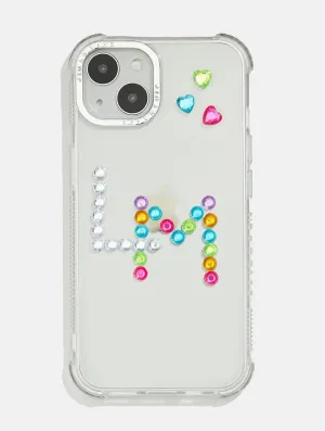 Customisable Gem Sticker Shock iPhone Case Luxury Style Vibrant Colors