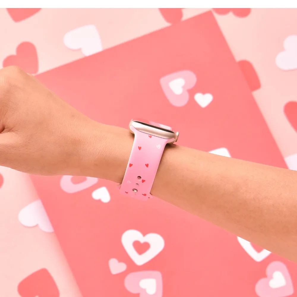 Active Wear Minimal Design Cute Hearts Apple Watch Strap